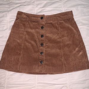 Zara Brown Corduroy Skirt